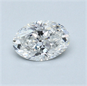 0.53 quilates, Ovalado Diamante , Color F, claridad SI2 y certificado por GIA