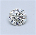 0.42 Carats, Round Diamond with Excellent Cut, J Color, SI1 Clarity and Certified by GIA