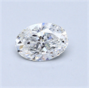 0.54 Carats, Oval Diamond with  Cut, E Color, SI1 Clarity and Certified by GIA