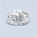 0.52 Carats, Oval Diamond with  Cut, G Color, SI1 Clarity and Certified by GIA