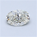 0.62 Carats, Oval Diamond with  Cut, J Color, SI1 Clarity and Certified by GIA