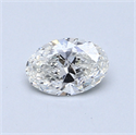 0.50 Carats, Oval Diamond with  Cut, G Color, SI1 Clarity and Certified by GIA
