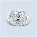 0.56 Carats, Oval Diamond with  Cut, E Color, SI1 Clarity and Certified by GIA