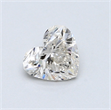 0.60 Carats, Heart Diamond with  Cut, I Color, SI2 Clarity and Certified by GIA