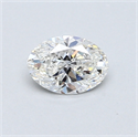 0.52 Carats, Oval Diamond with  Cut, F Color, VS1 Clarity and Certified by GIA