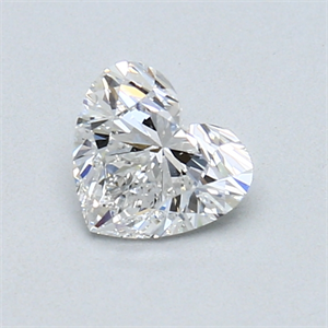 Picture of 0.53 Carats, Heart Diamond with  Cut, E Color, SI1 Clarity and Certified by GIA