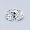 0.50 Carats, Oval Diamond with  Cut, F Color, SI1 Clarity and Certified by GIA