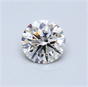 0.45 Carats, Round Diamond with Excellent Cut, J Color, SI1 Clarity and Certified by GIA