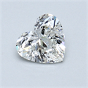 0.56 Carats, Heart Diamond with  Cut, H Color, VS2 Clarity and Certified by GIA