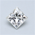 0.54 Carats, Princess Diamond with  Cut, I Color, VVS2 Clarity and Certified by GIA