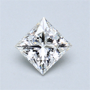 Picture of 0.54 Carats, Princess Diamond with  Cut, I Color, VVS2 Clarity and Certified by GIA