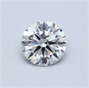 0.60 Carats, Round Diamond with Excellent Cut, E Color, SI1 Clarity and Certified by GIA