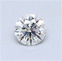 0.60 Carats, Round Diamond with Excellent Cut, H Color, SI2 Clarity and Certified by GIA