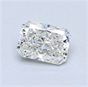 0.71 Carats, Radiant Diamond with  Cut, H Color, VS1 Clarity and Certified by GIA