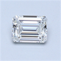 0.56 Carats, Emerald Diamond with  Cut, F Color, VVS1 Clarity and Certified by GIA