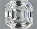 1.04 Carats, Asscher Diamond with  Cut, E Color, SI1 Clarity and Certified by GIA