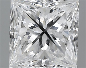 Picture of 0.90 Carats, Princess Diamond with  Cut, D Color, VS2 Clarity and Certified by GIA