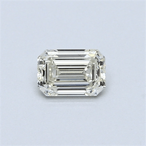0.35 Carats, Emerald Diamond with  Cut, H Color, VVS1 Clarity and Certified by EGL