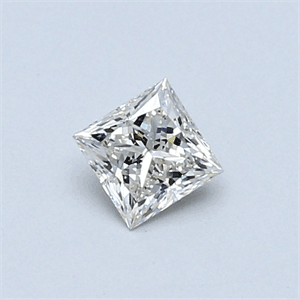0.36 Carats, Princess Diamond with  Cut, G Color, VS1 Clarity and Certified by EGL