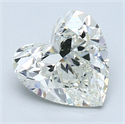 1.51 Carats, Heart Diamond with  Cut, H Color, SI2 Clarity and Certified by GIA