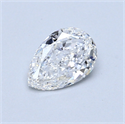 0.50 Carats, Pear Diamond with  Cut, D Color, VVS1 Clarity and Certified by GIA