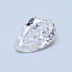 Picture of 0.50 Carats, Pear Diamond with  Cut, D Color, VVS1 Clarity and Certified by GIA