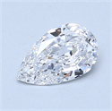 0.73 quilates, De pera Diamante , Color D, claridad VS1 y certificado por GIA