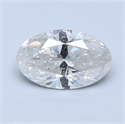 0.83 Carats, Oval Diamond with  Cut, F Color, I1 Clarity and Certified by GIA
