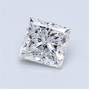 Picture of 0.90 Carats, Princess Diamond with  Cut, E Color, SI2 Clarity and Certified by GIA