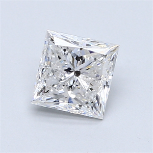 Picture of 0.90 Carats, Princess Diamond with  Cut, F Color, I2 Clarity and Certified by GIA
