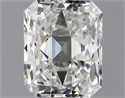 0.77 Carats, Radiant Diamond with  Cut, F Color, SI1 Clarity and Certified by GIA