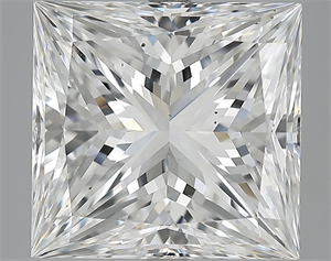 Picture of 8.06 Carats, Princess Diamond with  Cut, E Color, VS2 Clarity and Certified by GIA