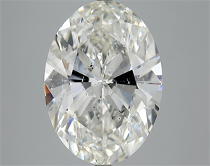 Picture of 10.04 Carats, Oval Diamond with  Cut, J Color, SI2 Clarity and Certified by GIA