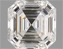 1.02 Carats, Asscher Diamond with  Cut, D Color, VVS2 Clarity and Certified by GIA