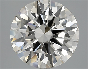 Picture of 5.03 Carats, Round Diamond with Excellent Cut, K Color, VS2 Clarity and Certified by GIA