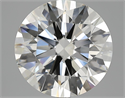 5.48 Carats, Round Diamond with Excellent Cut, H Color, VS1 Clarity and Certified by HRD