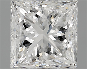 Picture of 3.20 Carats, Princess Diamond with  Cut, E Color, VS2 Clarity and Certified by GIA