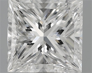 Picture of 1.50 Carats, Princess Diamond with  Cut, E Color, SI1 Clarity and Certified by GIA