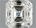 1.03 Carats, Asscher Diamond with  Cut, J Color, VS1 Clarity and Certified by GIA