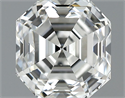 1.03 Carats, Asscher Diamond with  Cut, F Color, SI1 Clarity and Certified by GIA