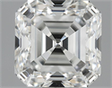 1.00 Carats, Asscher Diamond with  Cut, F Color, VVS2 Clarity and Certified by GIA