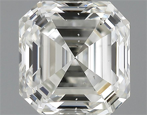 Foto 1.03 quilates, Asscher Diamante , Color H, claridad SI1 y certificado por GIA de