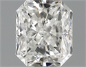 0.90 Carats, Radiant Diamond with  Cut, D Color, VVS2 Clarity and Certified by GIA