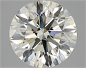 5.28 Carats, Round Diamond with Excellent Cut, J Color, VVS1 Clarity and Certified by HRD