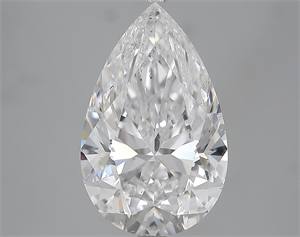 Picture of 5.01 Carats, Pear Diamond with  Cut, D Color, SI2 Clarity and Certified by GIA