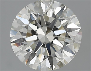 Picture of 3.09 Carats, Round Diamond with Excellent Cut, K Color, SI1 Clarity and Certified by GIA
