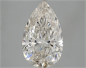 4.08 Carats, Pear Diamond with  Cut, J Color, VVS2 Clarity and Certified by GIA