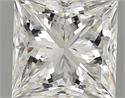 1.50 Carats, Princess Diamond with  Cut, J Color, SI1 Clarity and Certified by GIA