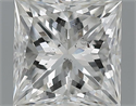 1.03 Carats, Princess Diamond with  Cut, F Color, SI1 Clarity and Certified by EGL