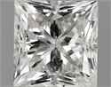 1.02 Carats, Princess Diamond with  Cut, D Color, SI2 Clarity and Certified by EGL